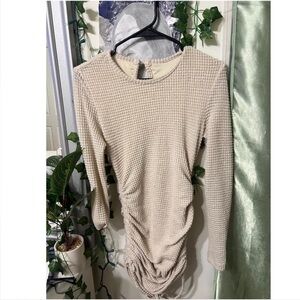 Cashmere Cream Formal Scrunch Dress